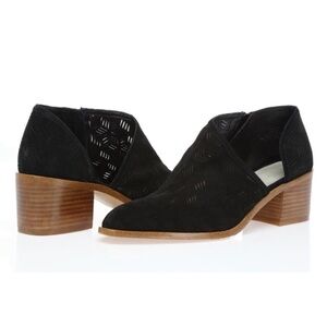 1. State Iddah Black Perforated Side Cutout Ankle Boot Size 9